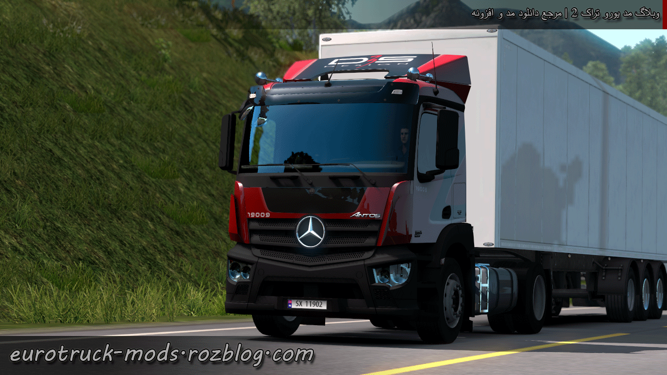 دانلود کامیون مرسدس بنز آنتوس + داخلی برای بازی یورو تراک 2 ورژن 1.39