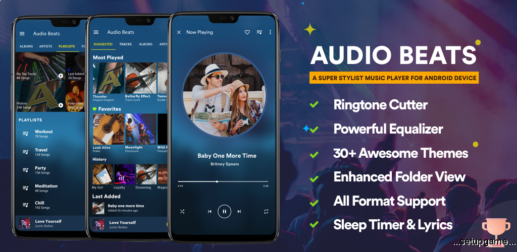 انلود Audio Beats – Music Player Full 6.6.9-100669007 – پلیر صوتی گرافیکی و قدرتمند اندروید