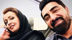 محمدرضا علیمردانی در پشت صحنه شبهای مافیا در کنار همسرش
