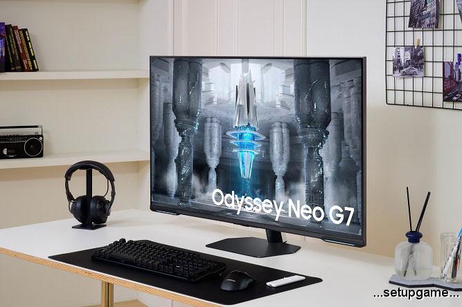مانیتور 43 اینچی Odyssey Neo G7 سامسونگ با صفحه تخت Mini-LED معرفی شد