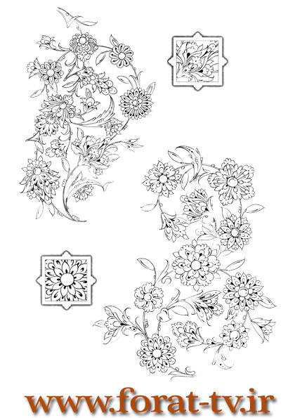 دانلود رایگان مجموعه تصاویر وکتور گل وبوته های اسلیمی(شماره1)