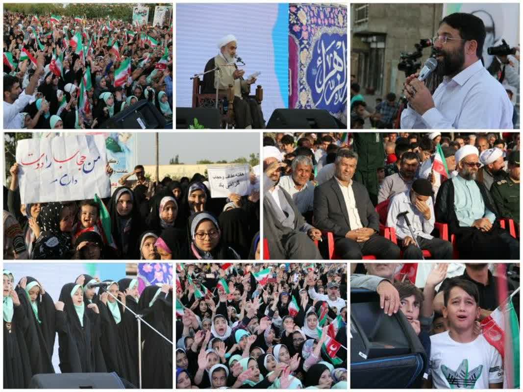 حضور پرشور دانش آموزان منطقه شال در همایش عفاف و حجاب