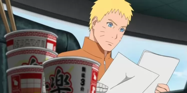 Hokage Naruto busy in his office.