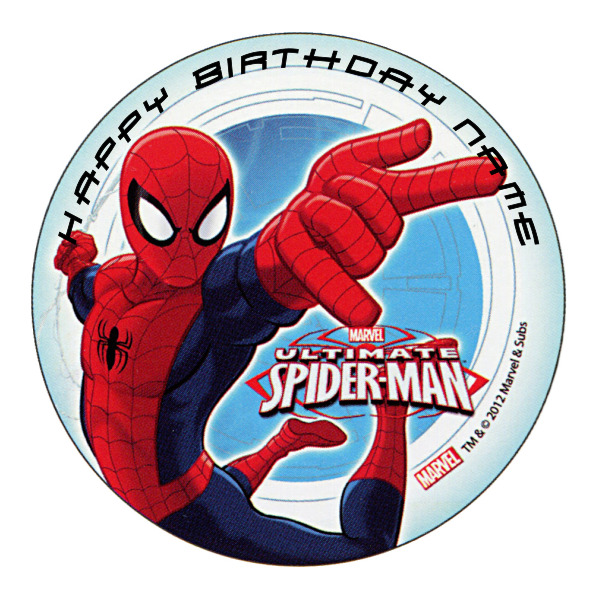 عکس مرد عنکبوتی برای کیک تولد گرد 11