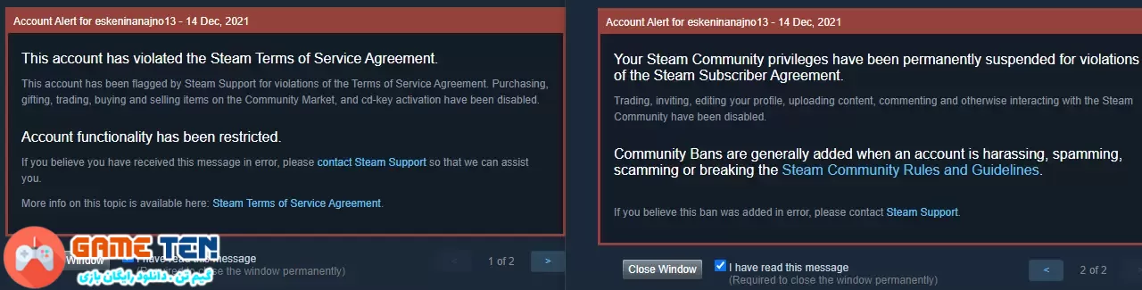 رفع Steam Community Ban! - آموزش رفع کامیونیتی استیم بن