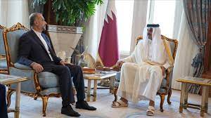 دیدار وزیر خارجه ایران با امیر قطر در دوحه