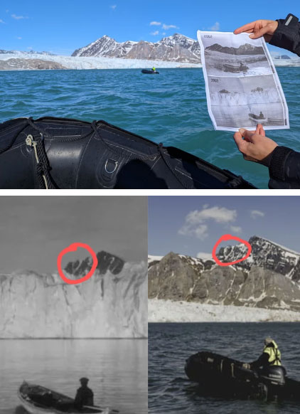 بازسازی یک عکس 100 ساله و عمق فاجعه ذوب شدن یخ ها