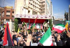 ‫تشییع پیکر شهید زاهدی و یارانش در راهپیمایی روز قدس تهران - تسنیم‬‎