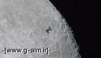  تصویری زیبا از لحظه عبور ایستگاه فضایی از مقابل ماه 