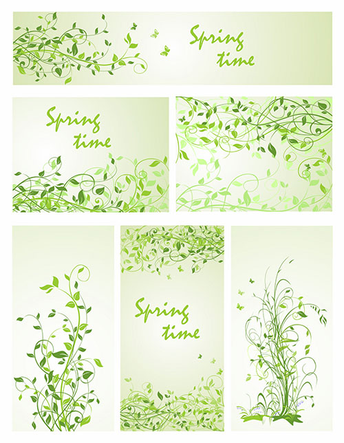 دانلود رایگان وکتورهای بک گراندباطرح گل وبوته های سبز بسیار زیبا (eps+jpg)به همراه فایل پیش نمایش