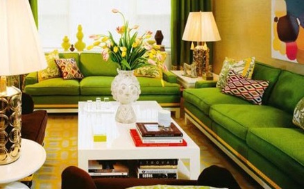 دیزاین و طراحی دکوراسیون داخلی منزل با رنگ سبز