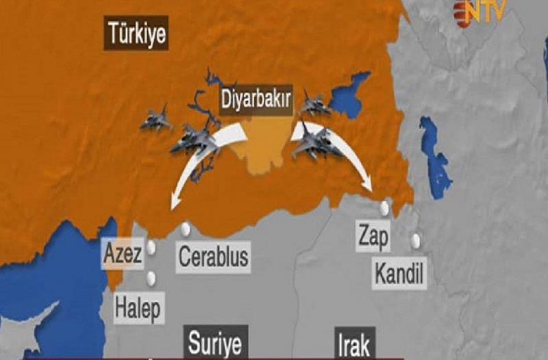 مقایسه عملیات ارتش ترکیه علیه داعش و پ.ک.ک 