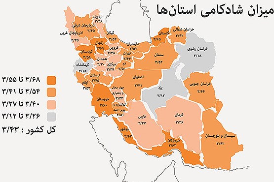 زنجان،شادترین استان ایران