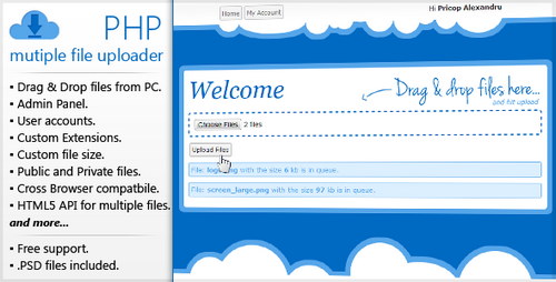 اسکریپت آپلود فایل چندگانه PHP Multiple File Uploader
