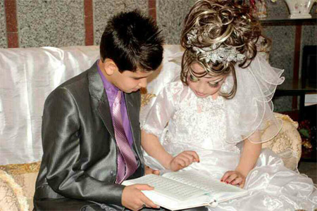 تصاویر ازدواج دختر ۱۰ ساله و پسر ۱۴ ساله 