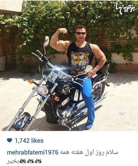 عکس جدید مهراب فاطمی قهرمان مردان آهنین در اینستاگرام
