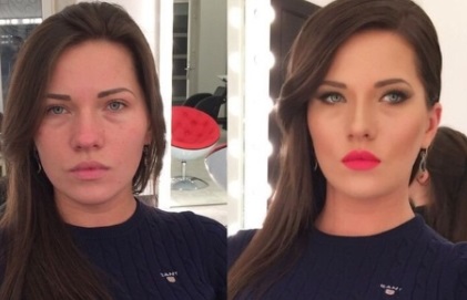 عکس خانم ها قبل و بعد از آرایش سال 2016