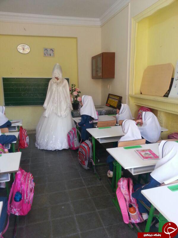 خانم معلم با لباس عروس درکلاس (تصاویر) 