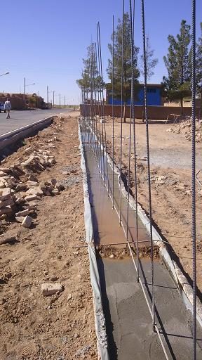 اجرای شناژ فونداسیون دیوار آموزشگاه شهید بادپر