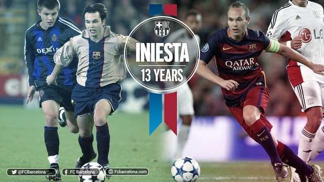 گذشت 13 سال از اولين بازی آندرس اينيستا برای بارسلونا