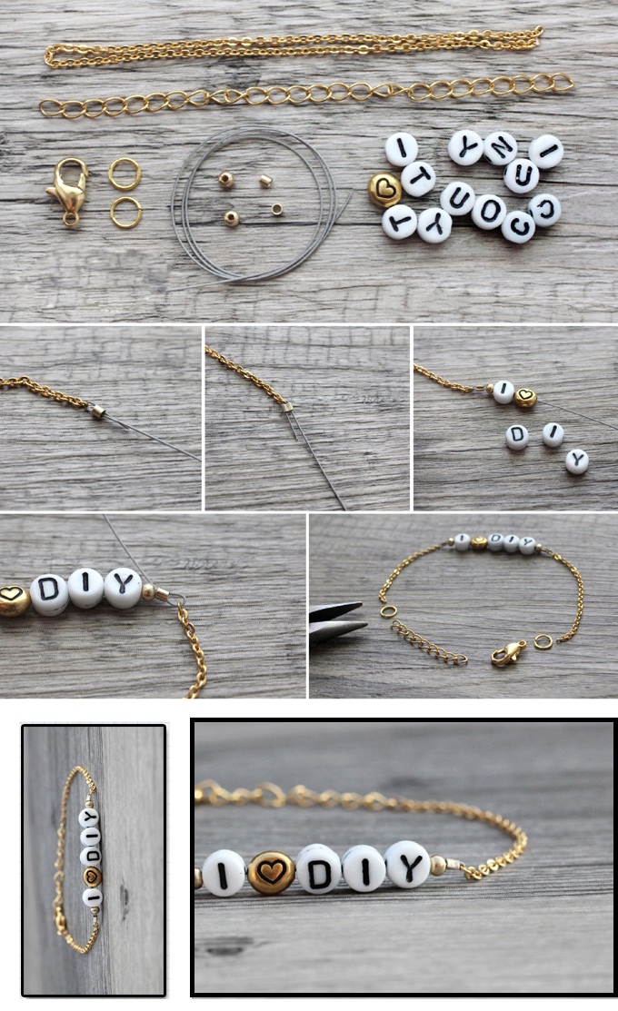 آموزش ساخت دستبند زنجیری با مهره های عاشقانه