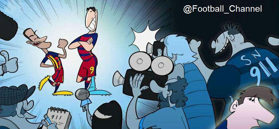 #کاریکاتور : ستاره های این روزهای بارسا در غیاب مسی!