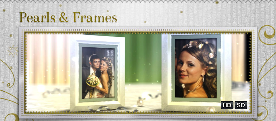 پروژه افترافکت مخصوص فیلم عروسی بنامPearls And Frames