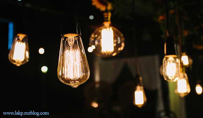 انواع لامپ های روشنایی در نورپردازی